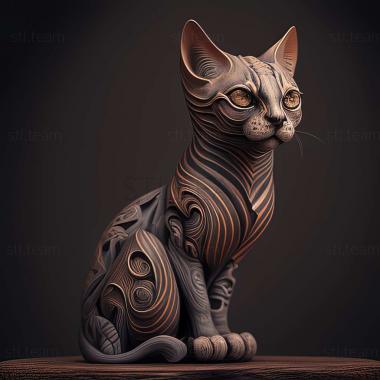 3D model Brazilian Shorthair cat (STL)